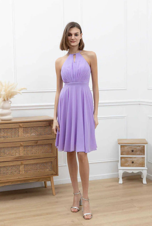 Robe de Cocktail Mousseline Chic